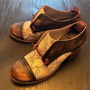 Freebird Brown and Tan Ankle Boots